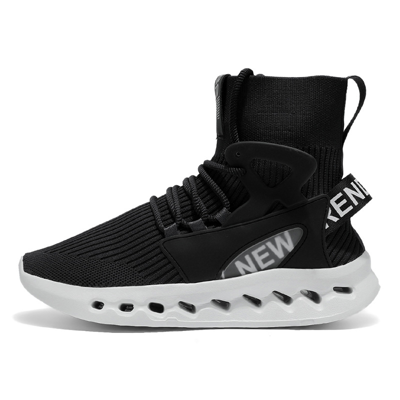 Trendy Men High Top Sock Shoes - Running Shoes Men ulasan dan harga