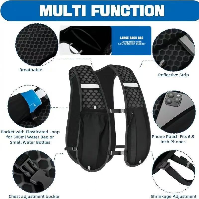 Unisex Running Vest Water-Resi - Hydration Vest ulasan dan harga