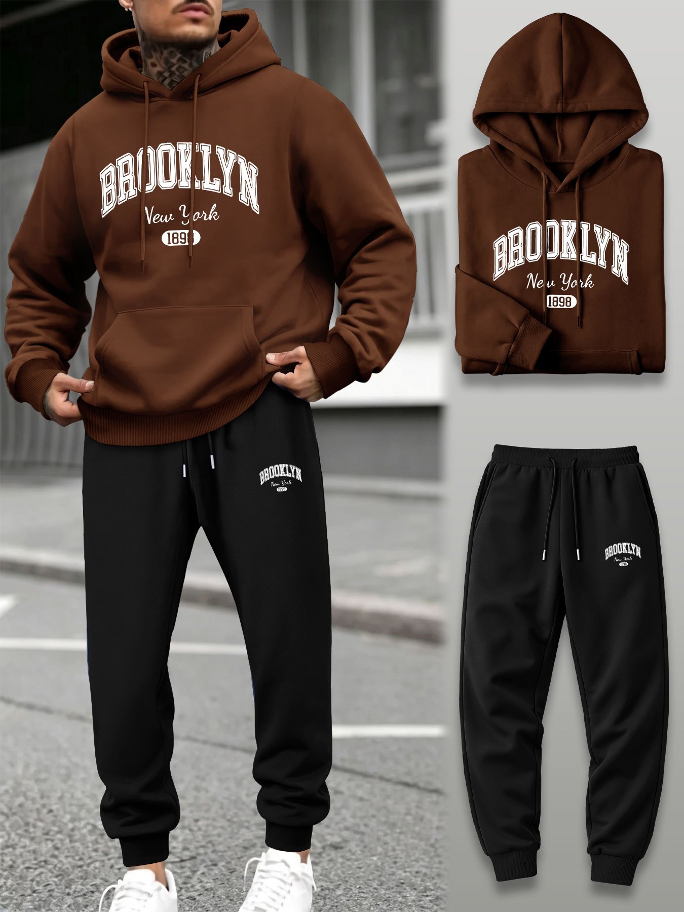 Men 2 Piece Tracksuit Hoodie J - Joggers Pants ulasan dan harga