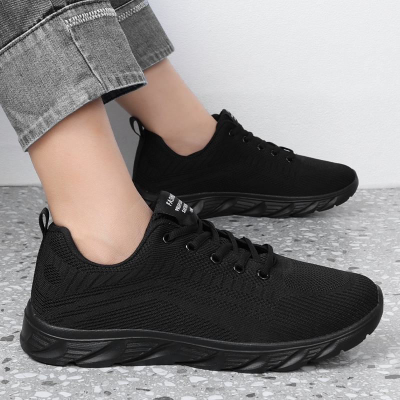 Men Breathable Knit Sneakers W - Running Shoes Men ulasan dan harga