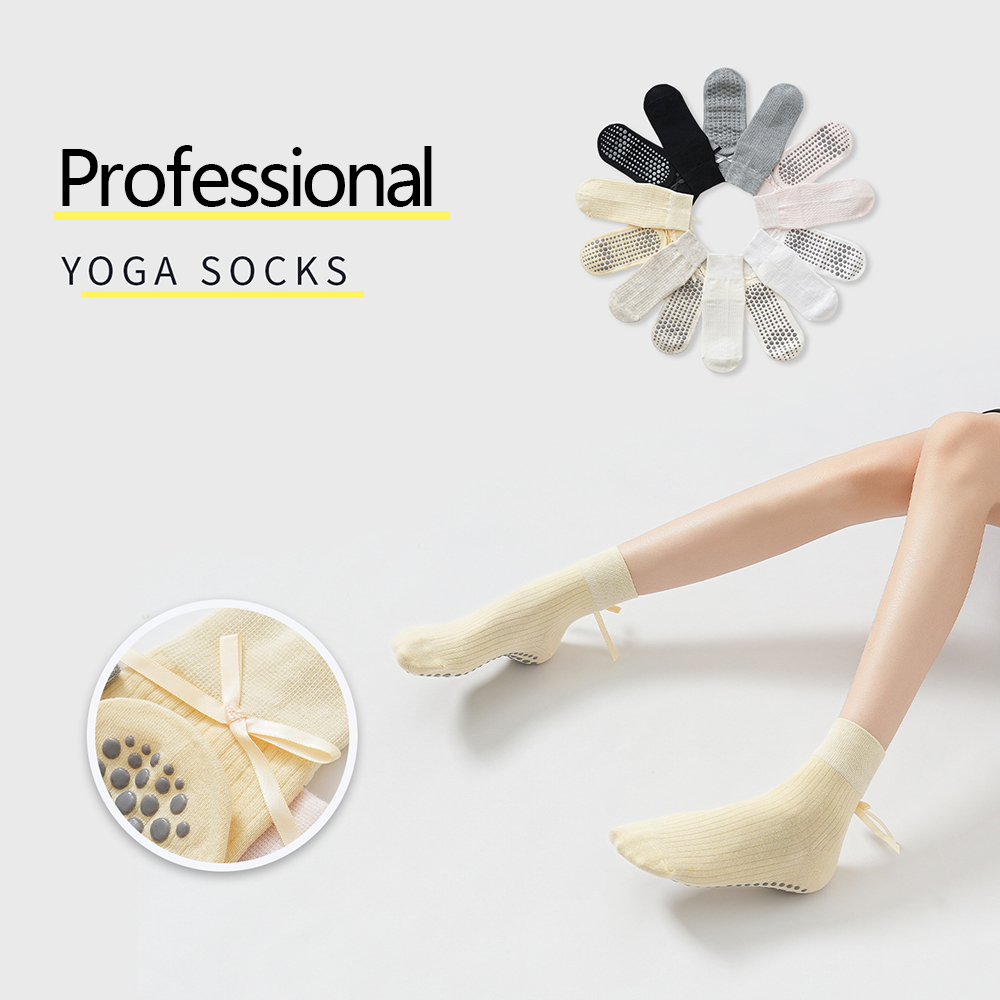 Cute Bowknot Yoga Socks Girls  - Sports Socks ulasan dan harga